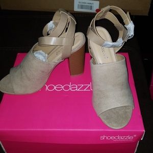 Tan Peep Toe Everyday Sandals Never Worn